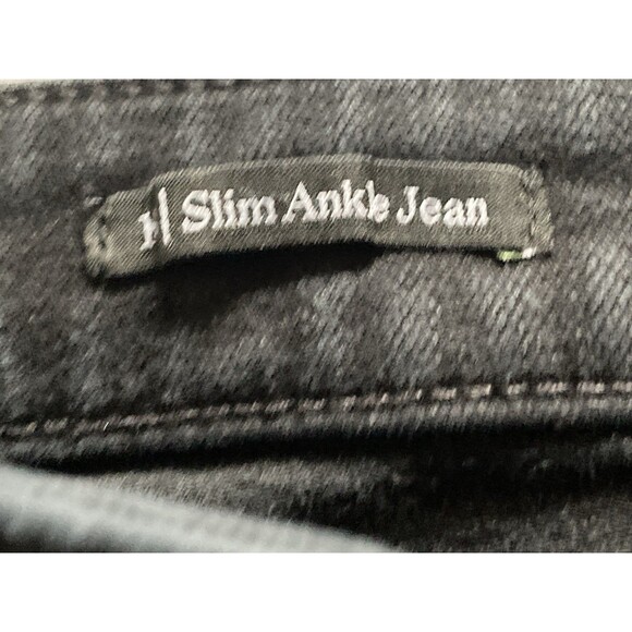 Talbot’s Slim Ankle Jeans Women’s 12P Black Stretch Good Condition Straight Leg - Picture 2 of 12